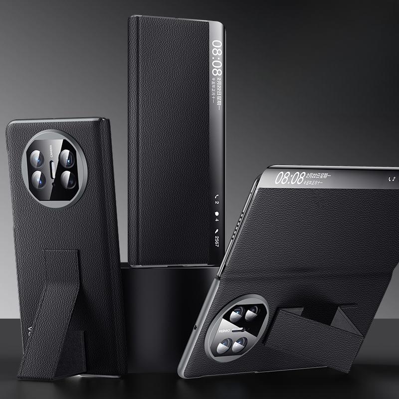 Чехол для телефона Huawei MateX6 Складной Смарт-окно Подставка X5 Противоударный X3 Деловой Мужской Полная сумка Кожаный чехол