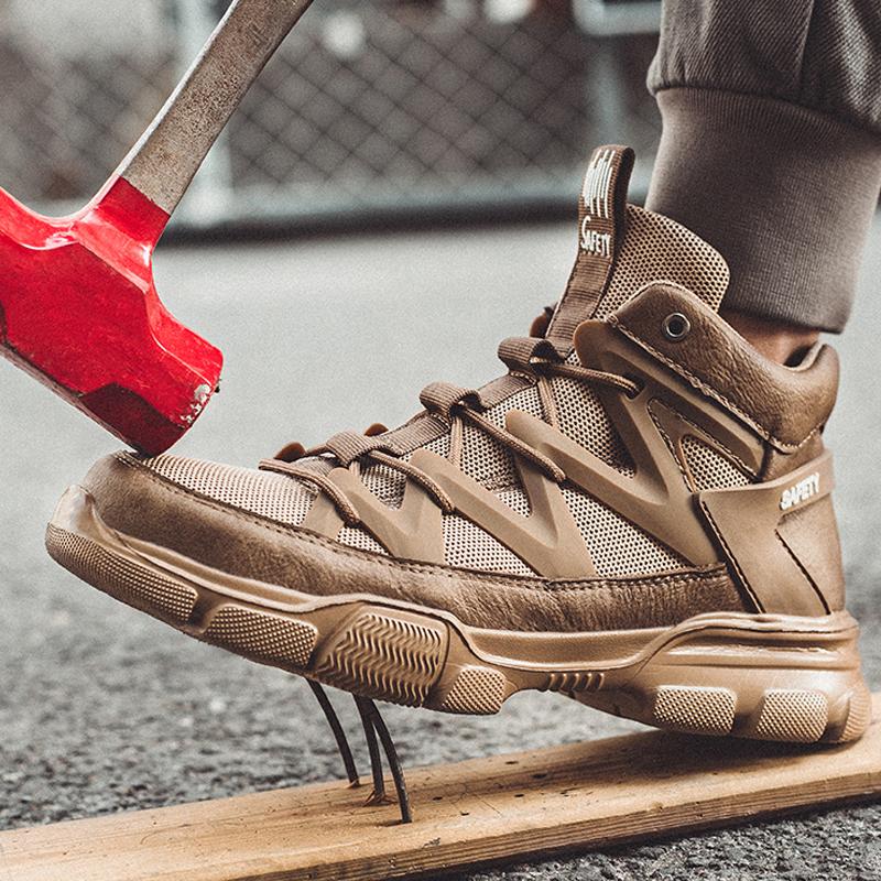 Lightweight Safety Shoes Boots Work Sneakers Steel Toe Shoes Indestructible Protection Shoes Men Puncture-Proof Work Shoes 2024