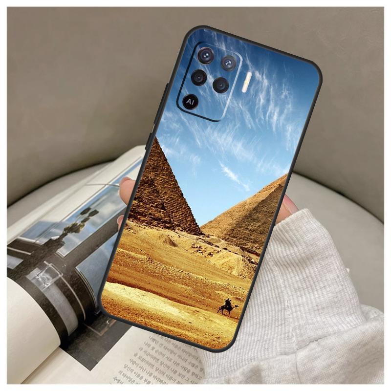 Ancient Egyptian Case For Oppo A74 A94 A54 A18 A38 A58 A78 A98 A80 A60 A40 A96 A76 A16 A15 A17 A57 A77 A5 Pro