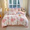Flower Botanical Duvet Cover Set 3pcs Floral Bedding Set for Kids and Adults Comforter Covers Pillowcases, Washable Home Textil