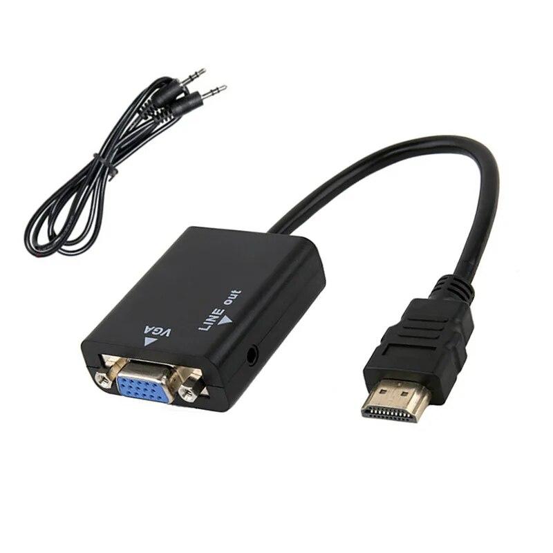 HDMI Female to Male VGA Адаптер Кабель HDMI to VGA Адаптер Компьютер Тот же Экран Дисплей