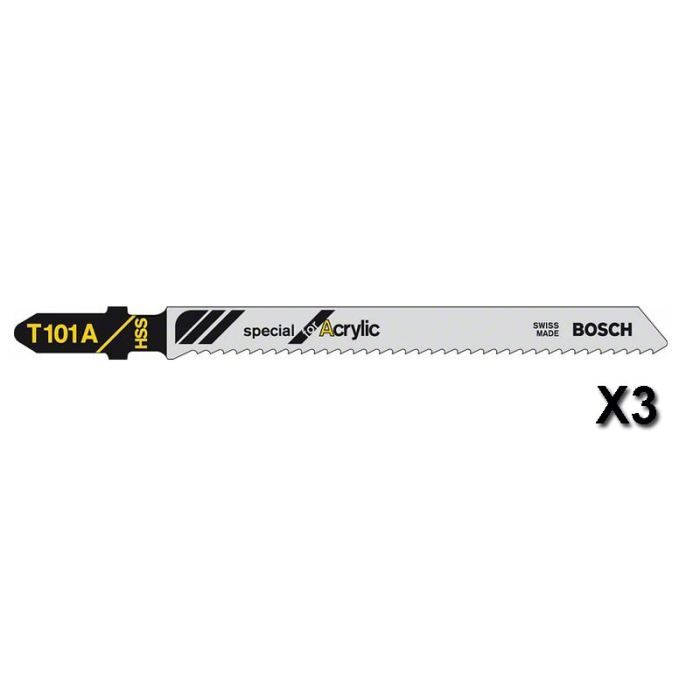 BOSCH Lame de scie sauteuse T 101 A x3