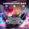 Electric Ride-On Car for Children 3-5 Years Lamborghini 12V with Remote Control and Speed 3-5km/h, Black