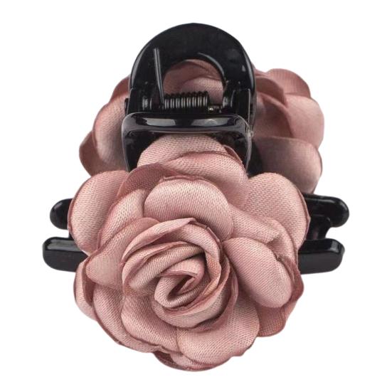 Женская заколка для волос с двухсторонним декором в виде цветка розы, противоскользящие зубцы, заколка для волос с затылком в виде акулы, украшение для волос