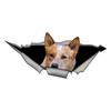 3D Red Heeler Car Sticker, Fun Waterproof Sticker for Cars, Trucks, Motorcycles, Walls, Windows, PVC Material