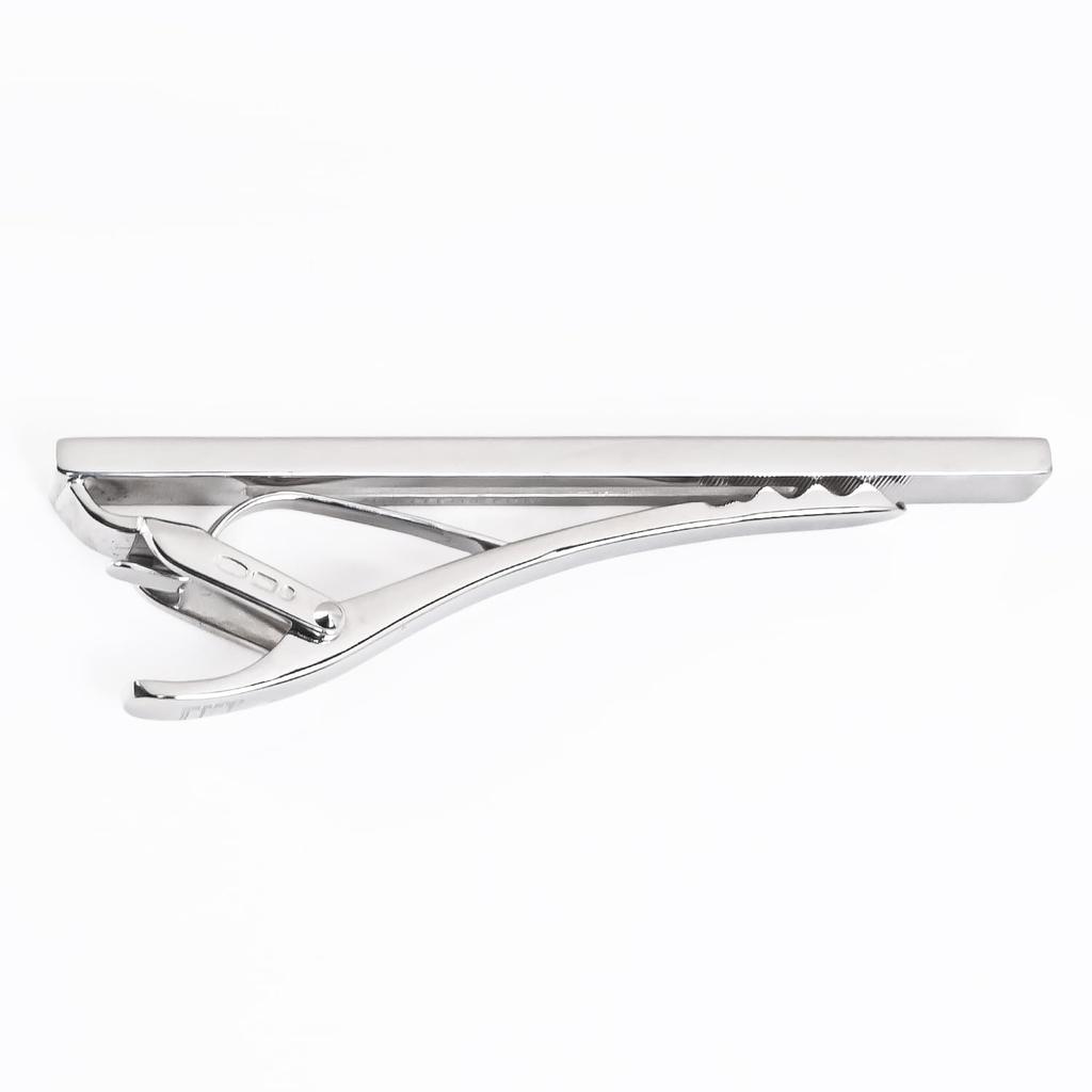 Dunhill tie tie tie lead DU25FYS8105040 clip, bar, clip, cutout, men's, silver,