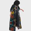 Длинное женское кимоно в африканском этническом стиле с принтом - коллекция 2024 года