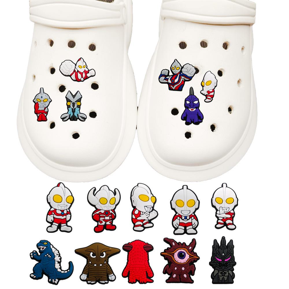 Брелоки для Crocs Ультрамен: Мягкие ПВХ Украшения для Обуви
