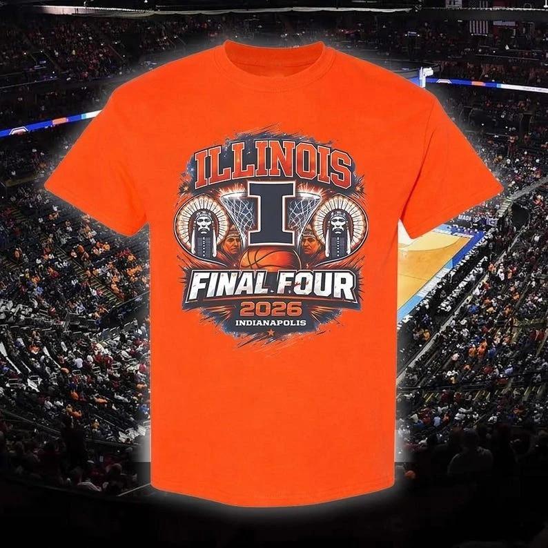 Illinois Final Four 2026 Indianapolis NCAA Basketball T shirt