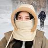 2025 Осень и Зима Теплая Плюшевая Шапка Ветрозащитная Уличная Велосипедная Шапка Пуховая в Стиле Лейфэн Унисекс Защита Ушей Теплая Шапка
