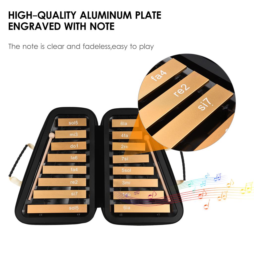16-клавишный глокеншпиль, 16-нотный алюминиевый пластинчатый ксилофон, музыкальная перкуссия для раннего образования