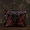 Сумка из коровьей кожи Большая вместительная сумка на одно плечо, сумка-тоут ручной работы в винтажном стиле