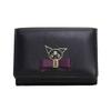 Sanrio Wallet Trifold Wallet Genuine Leather My Melody Kuromi 12191 [Sanrio] Women's (Kuromi Black)