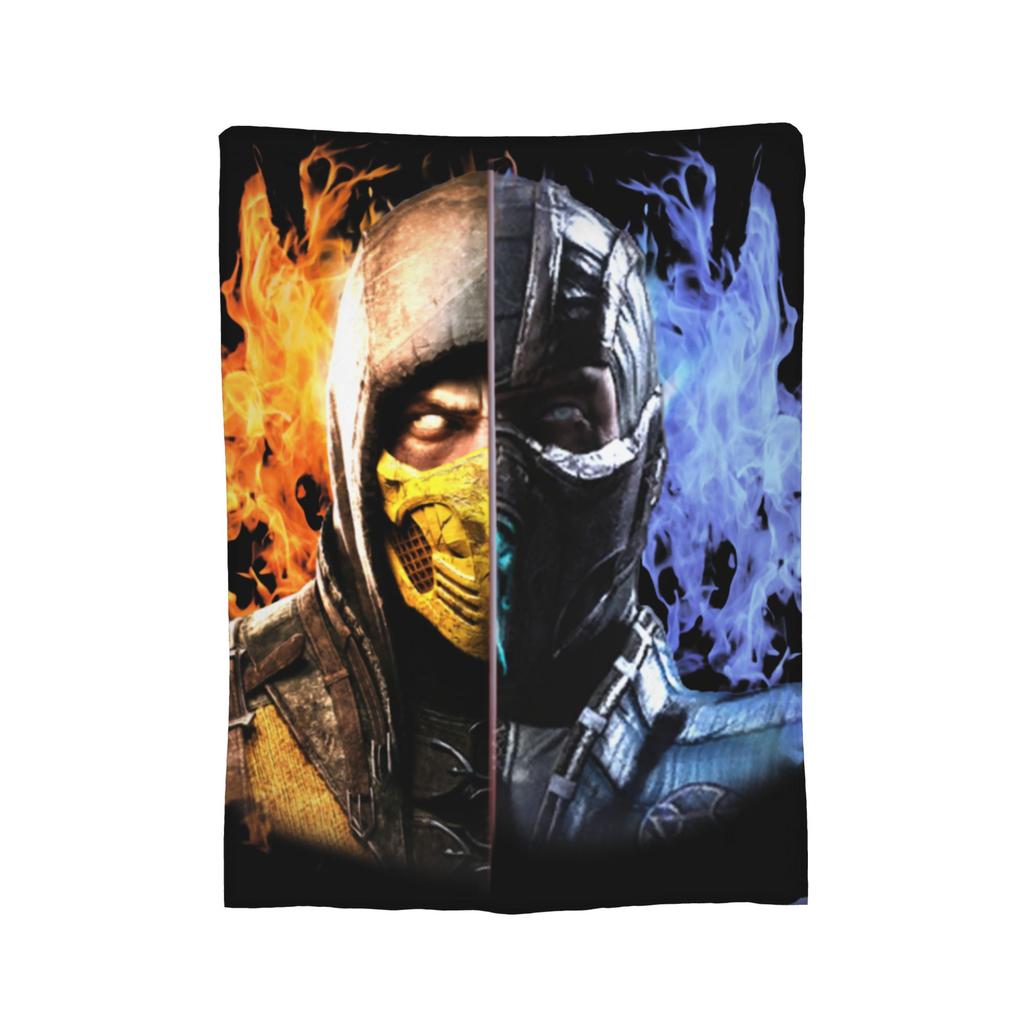 Mortal Kombat X Скорпион ПРОТИВ Саб-Зиро MKX Лю Канг Игровые одеяла Флис Смешное плед для дома Весна/Осень