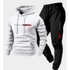 Mens Oversized Hooded Sweatshirt Set Long Sleeve Top Pants Winter Casual Tracksuit