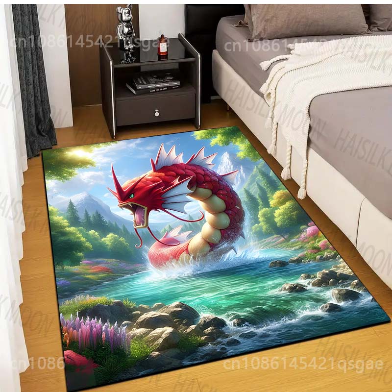 Various Styles P-Pokemon Gyarados Cartoon Carpet Bedroom Living Room Sofa Multifunctional Non-Slip Rug Decor Mat Free Shipping