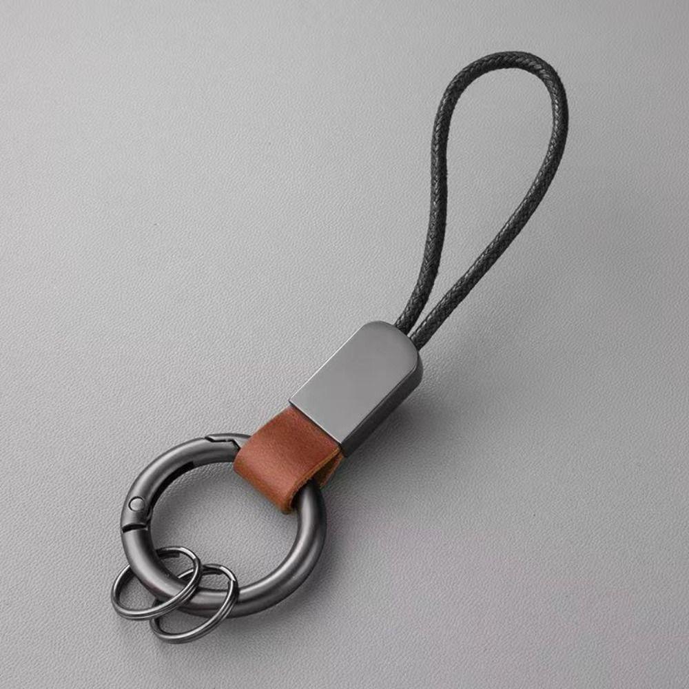 Multifunctional Leather Waist Hanging Key Chain Zinc Zinc Alloy Car Trinket Keyring Men Birthday