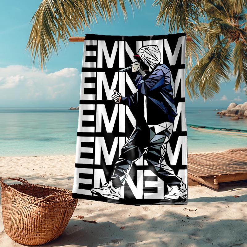 Eminem Fashion Beach Towel: Ideal for Summer Adventures Soft, absorbent and quick drying suitable for swimming and bathing