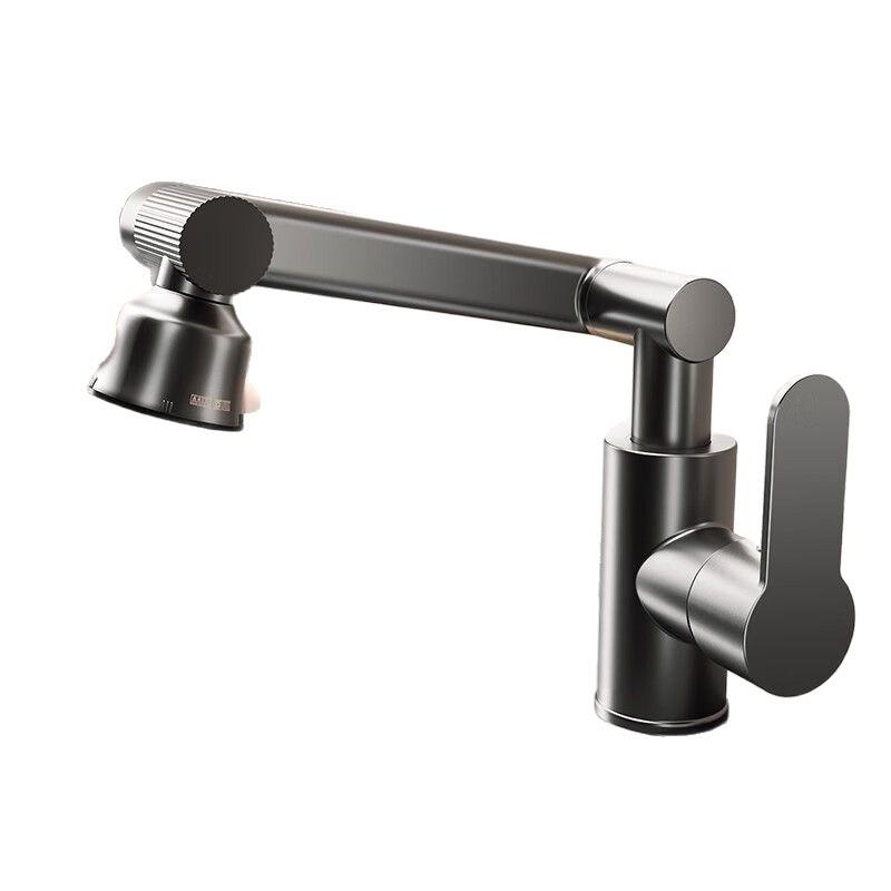 Stainless Steel Two-way Faucet Basin Cold and Hot Water Faucet for Home Bathroom