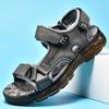Модные летние мужские сандалии из натуральной кожи для улицы 2025 Удобные сандалии Мужские сандалии для хайкинга Обувь высокого качества Мужская обувь