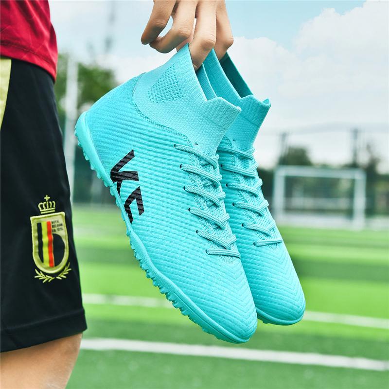 Мода 34-46 Мужские/Женские Футбольные Бутсы Юношеские Искусственная Трава Тренировочные Шипы TF Микрофибра Сетка Дышащие Футбольные Бутсы Детский Футбол