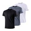 3PCS/Set Men's Casual Breathable Quick-Dry Short Sleeve Sports T-Shirts