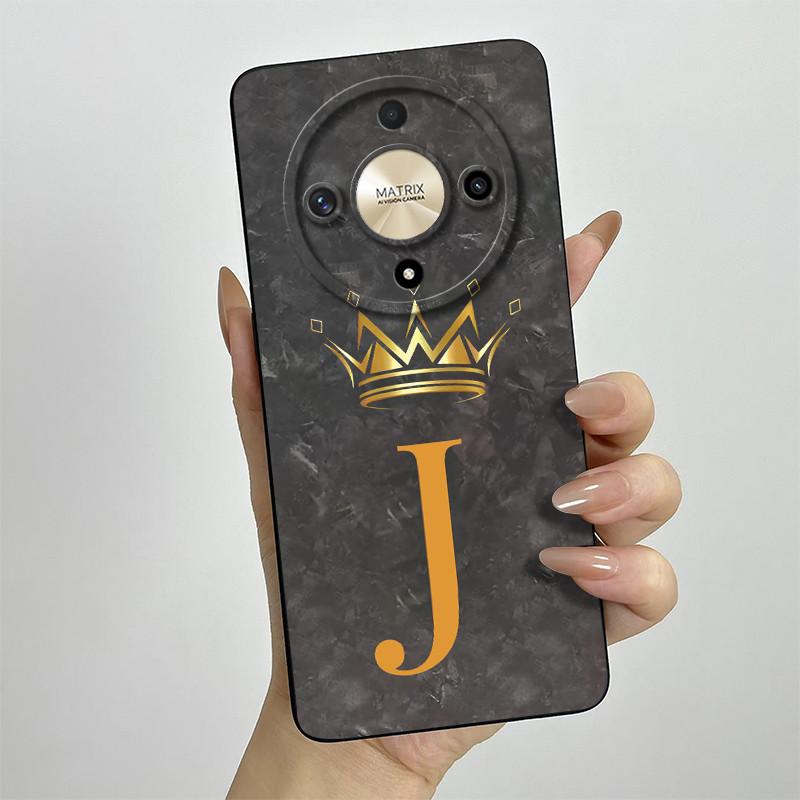 Чехол для Honor X9b Honor X9A Honor Magic 6 Lite Magic 5 Lite Чехол для телефона Королевские Буквы Полностью Матовый Противоударный Мягкий Защитный Чехол