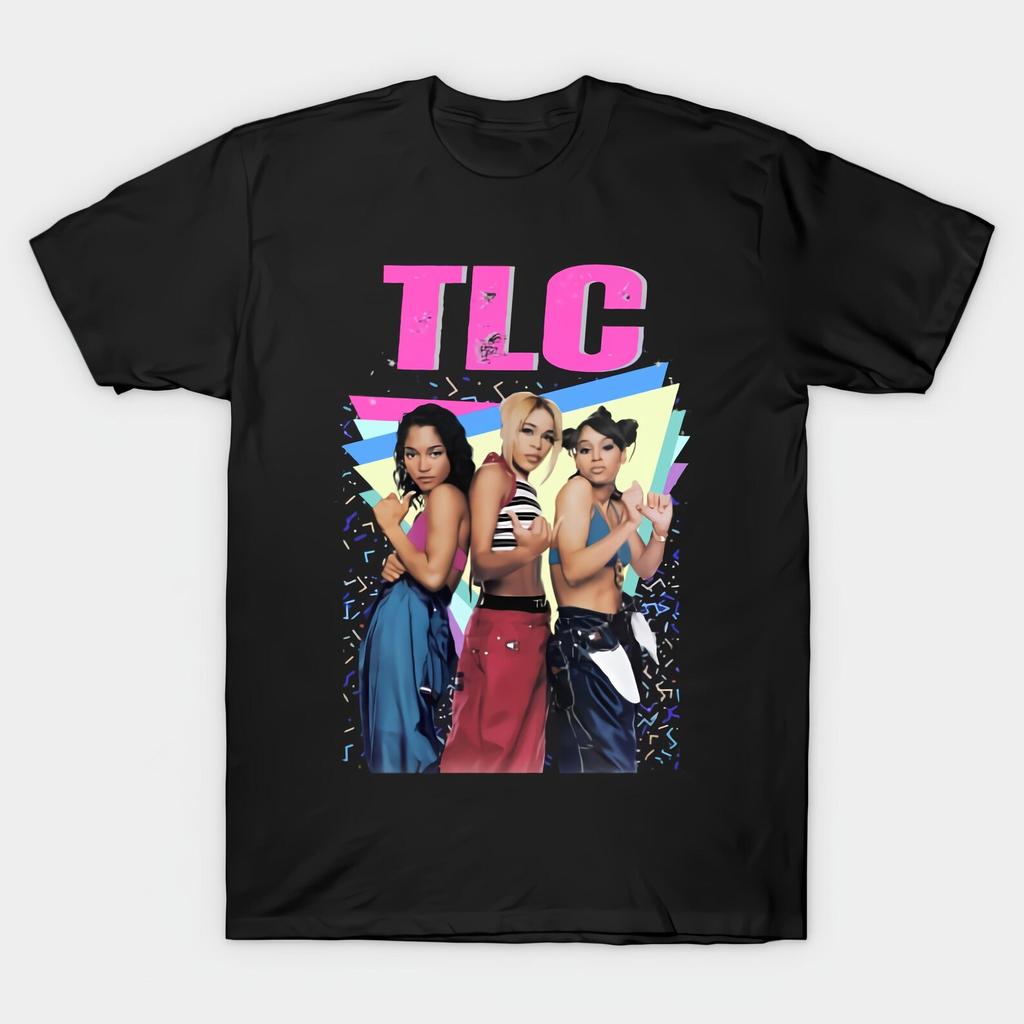 VTG TLC Girls Band Black T shirt Size S-4X Casual