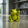 Festive Halloween Party Supplies Mini Monkey Figurine, Funny Resin Frog Statue with Middle Finger Gesture, Sarcastic Conversation Starter Desk