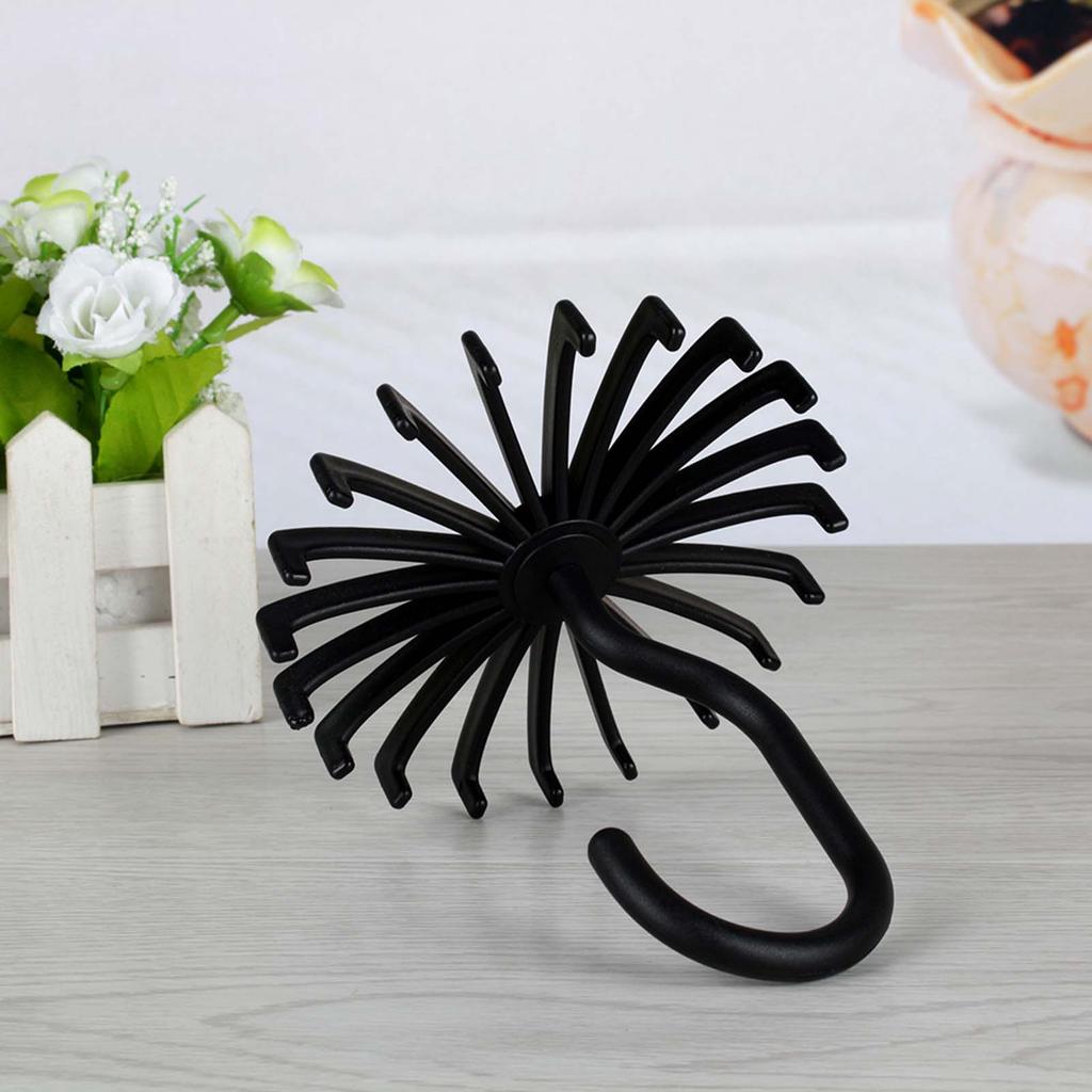 Регулируемая вращающаяся вешалка для галстуков, 20 крючков, шейный ремень, держатель для шарфа, органайзер