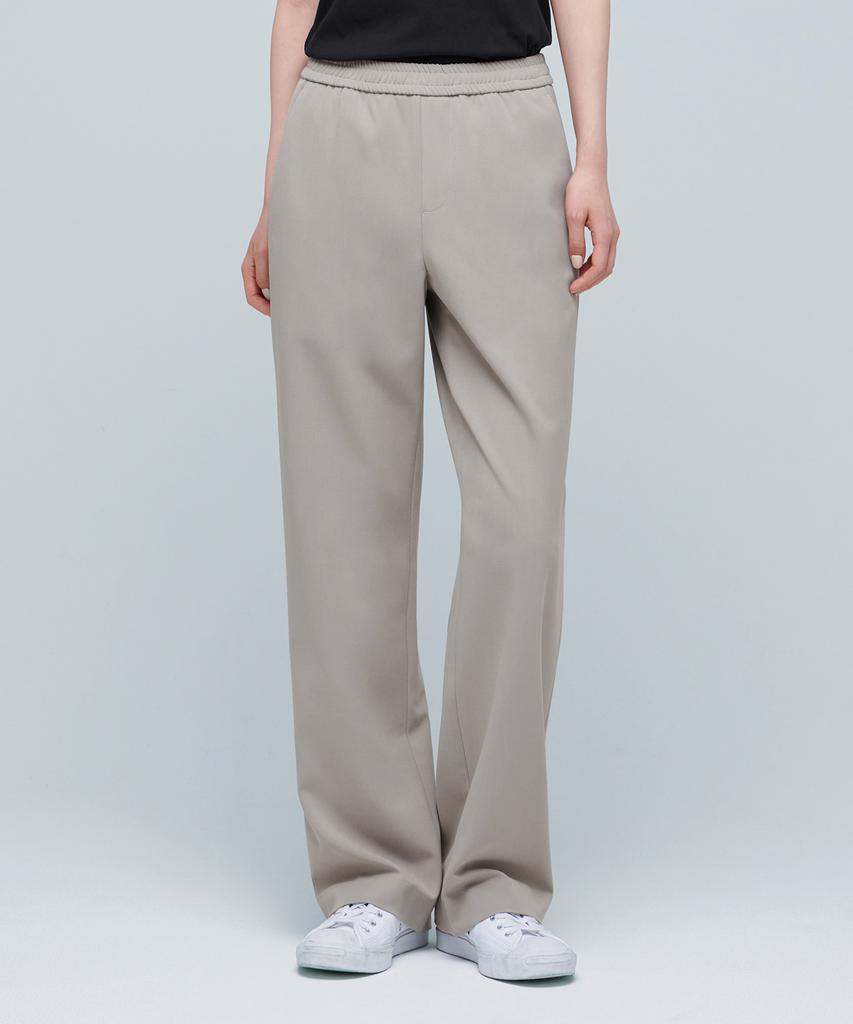 MUSINSA STANDARD Genderless Wide Elastic Waist Slacks [Light Beige]