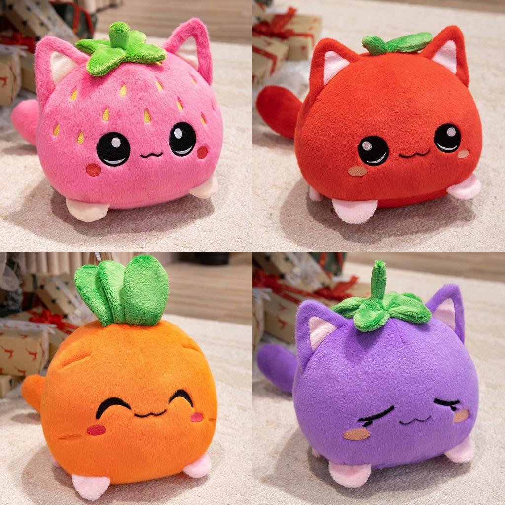 Яблоко Баклажан Морковь Клубника Кошка Плюшевая Игрушка Наполнена ПП Хлопком Для Декора Детской Комнаты Подарок Для Девочек И Мальчиков