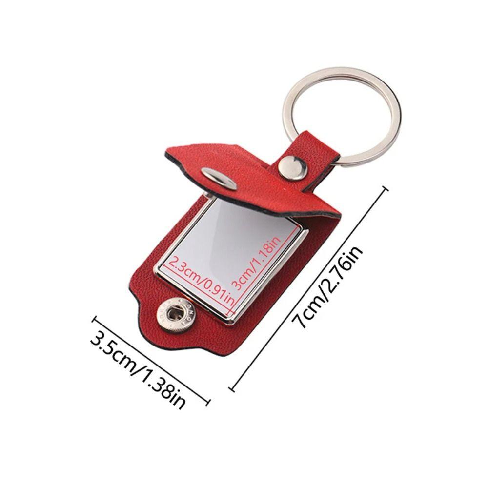 Photo Frame Key Chains PU Leather Car Key Ring Couples Friends Gifts Photo Keyring Men