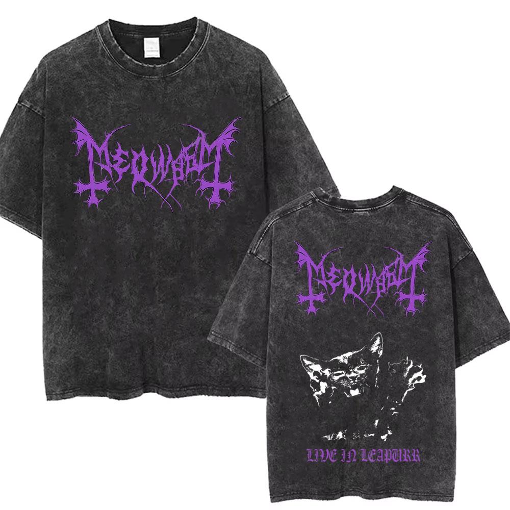 Лучшая Знаменитая Mayhem Deathcrush Винтажная Стиранная Футболка Мужская Женская Классическая Death Black Metal Рок-группа Футболки Уличная Одежда