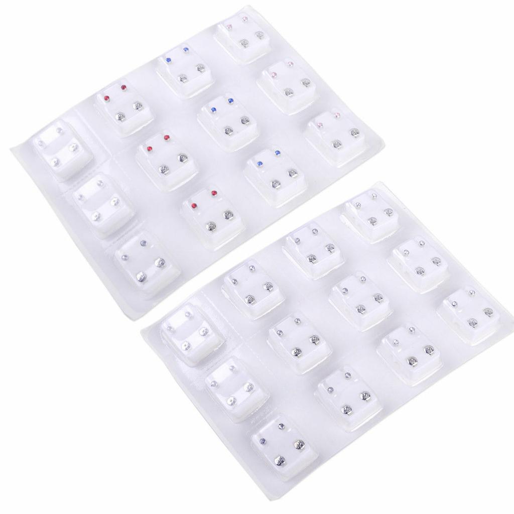 24 шт стальные хирургические серьги-гвоздики для пирсинга ушей для инструмента для пирсинга