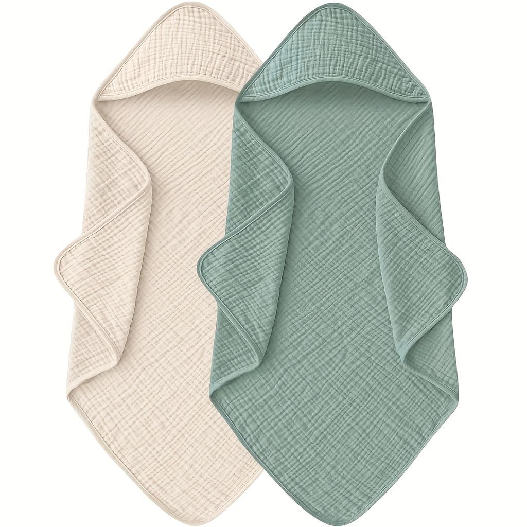 Unisex Cute Design Hooded Towel Set (2pcs) 76.2x76.2cmBaby Swaddling Clothes Ultra Soft Warm & Highly Absorbent Bath Towels