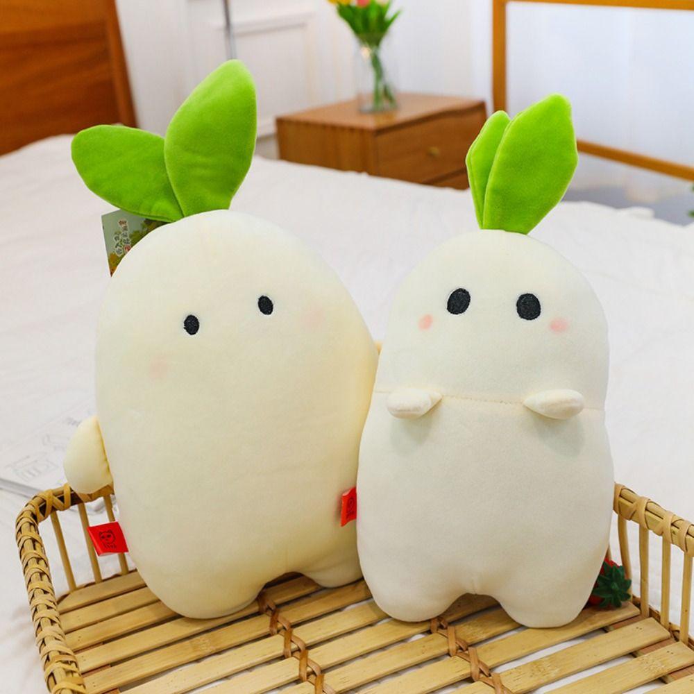 Daikon Carrot Hugging Plush Toy PP Cotton Radish Stuffed Doll Toy  Birthday Christmas