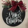 Трансграничный рождественский приветственный дверной знак, подвесное украшение с праздничной лентой и декором в виде венка