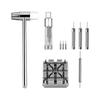 Набор из 10 инструментов для ремонта часов: Разборщик, Металлический молоток, Пробойники, Основание в форме звезды для снятия ремешка электронных часов