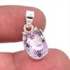 Natural Pink Amethyst Gemstone 925 Solid Sterling Silver Jewelry Pendant 1" k3I09