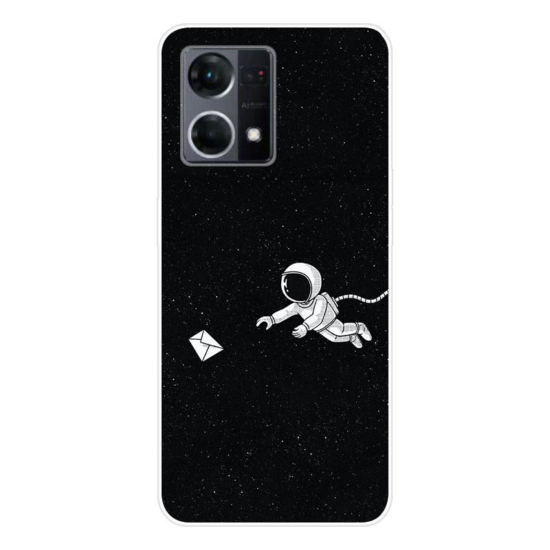 Для OPPO Reno7 Reno 7 4G чехол Мягкая силиконовая задняя крышка чехол для телефона с рисунком мультфильма Креатив