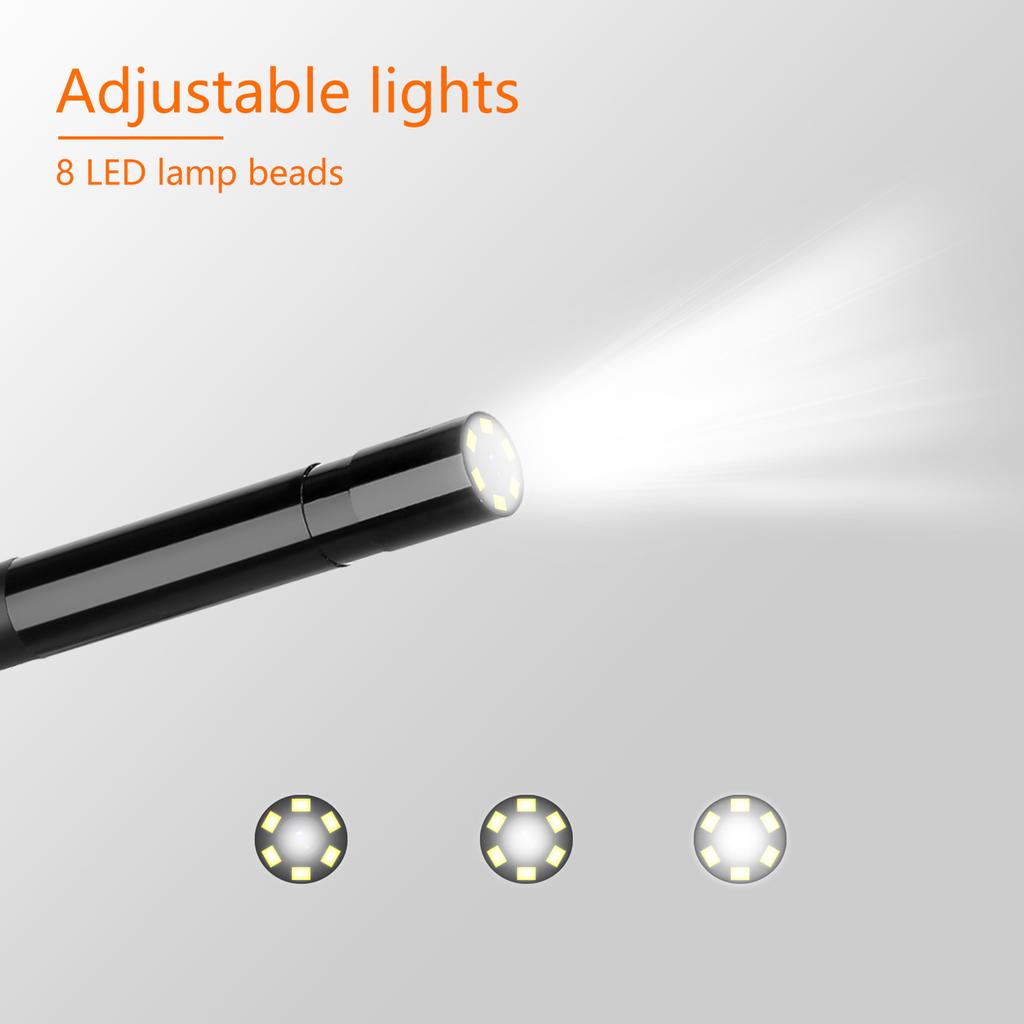 Industrial Endoscope, 1080P HD Borescope Tools with 4.5 IPS Screen and 8 Adjustable LED Lights, Endoscope with 33FT