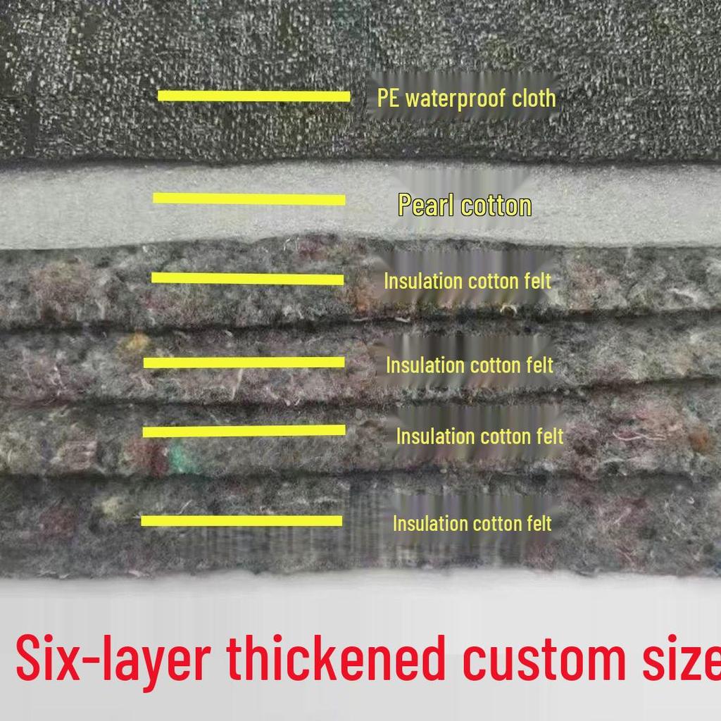 Водонепроницаемое утепленное хлопковое одеяло для зимних овощей: Толстое, Теплосберегающее, Дождестойкое Покрытие для теплицы