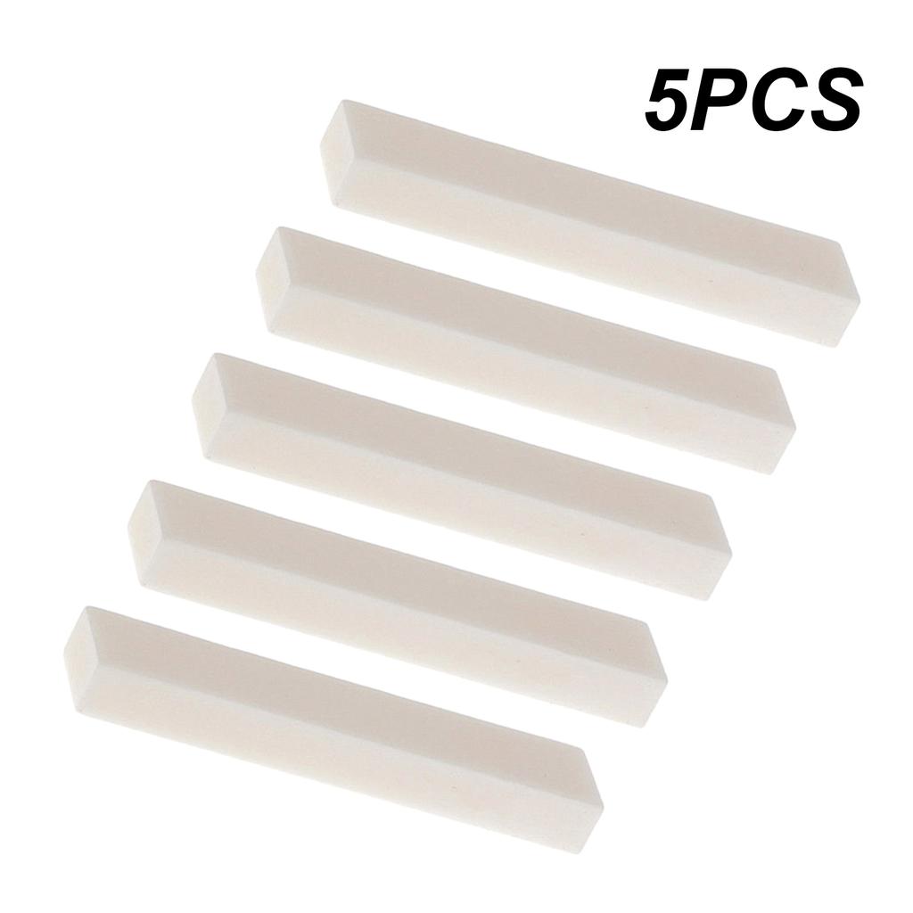 5 шт., гитарные пустые костяные гайки для электрической бас-гитары, мандолины, банджо, гавайской гитары, 52x6x10 мм, портативный