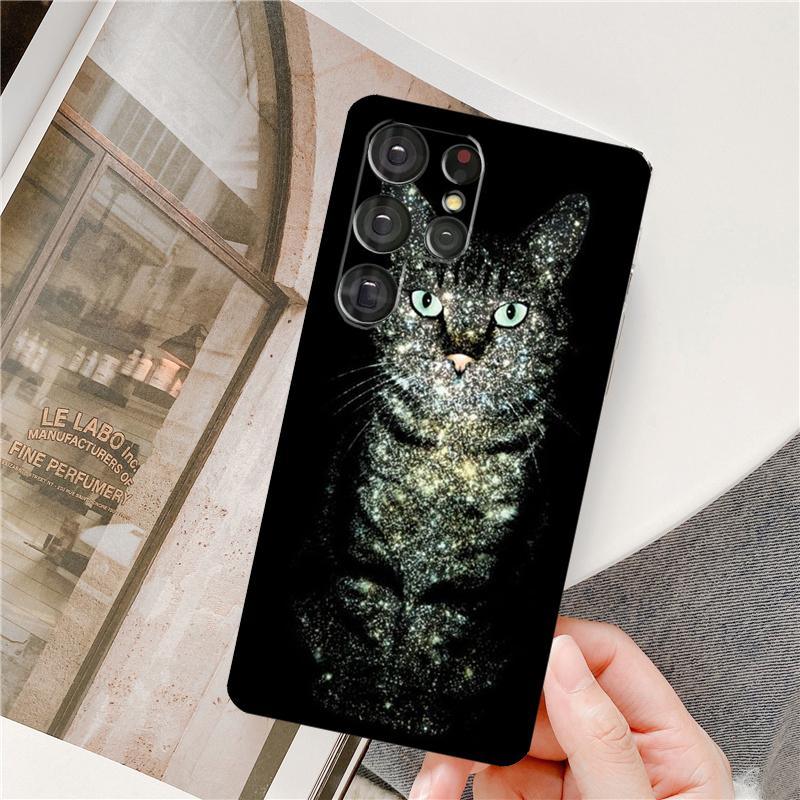 Космический Чехол для Телефона Счастливые Кошки Для Samsung Galaxy S25 Ultra S9 S10 S20 FE S21 S22 S23 Plus S24 Ultra Полное Покрытие