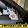 For Toyota Highlander Kluger XU70 2020 2021 2022 2023 ABS Car A Pillar Door Stereo Audio Speaker Cover Trim Sticker Accessories