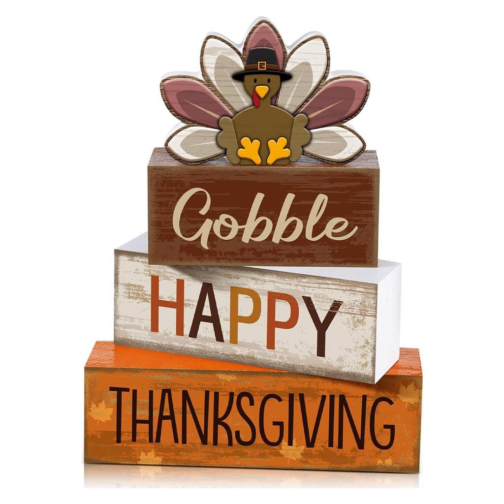 4Pcs Football Table Decorations Football Tiered Tray Decor Sport Game Centerpiece Sign Decorative Rugby Stack Block Gift for Fans Club Tailgate