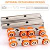 2 PCS Easy To Use Sliding Door Kit External Rail Sliding Casters  Wide Applications