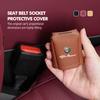 Leather Car Seat Safety Belt Buckle Socket Protective C Cover For Alfa Romeo GT Stelvio F1 Brera Volante Tonale Gloria Disco
