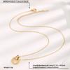 18K Gold Plated Stainless Steel Interlocking Circles Infinity Style Roman Numbers Wedding Statement Collar Necklace For Women